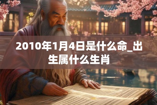 2010年1月4日是什么命_出生属什么生肖