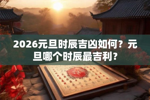 2026元旦时辰吉凶如何？元旦哪个时辰最吉利？