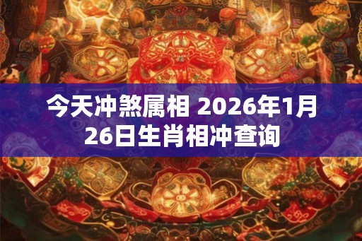 今天冲煞属相 2026年1月26日生肖相冲查询