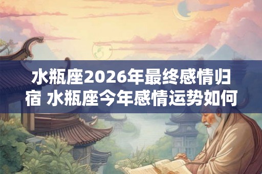 水瓶座2026年最终感情归宿 水瓶座今年感情运势如何