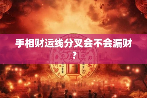 手相财运线分叉会不会漏财？