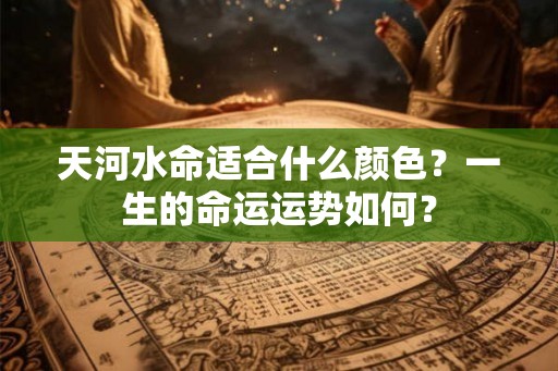 天河水命适合什么颜色？一生的命运运势如何？