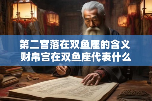 第二宫落在双鱼座的含义 财帛宫在双鱼座代表什么