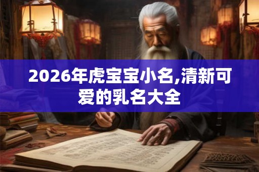 2026年虎宝宝小名,清新可爱的乳名大全