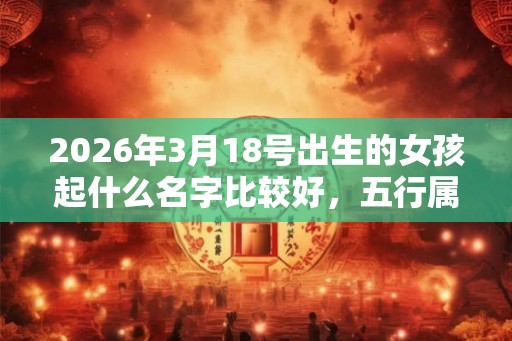2026年3月18号出生的女孩起什么名字比较好,五行属什么 2026年3月18号出生的女孩起什么名字比较好,五行属什么