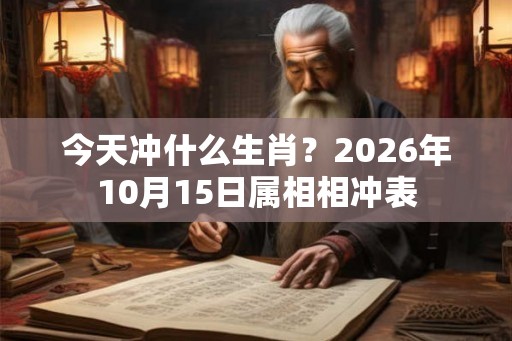 今天冲什么生肖？2026年10月15日属相相冲表