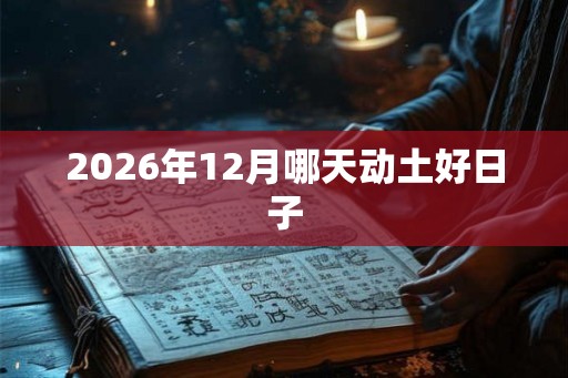 2026年12月哪天动土好日子