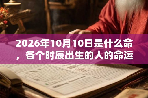 2026年10月10日是什么命，各个时辰出生的人的命运