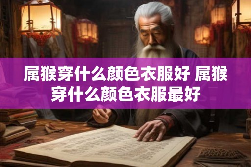 属猴穿什么颜色衣服好 属猴穿什么颜色衣服最好