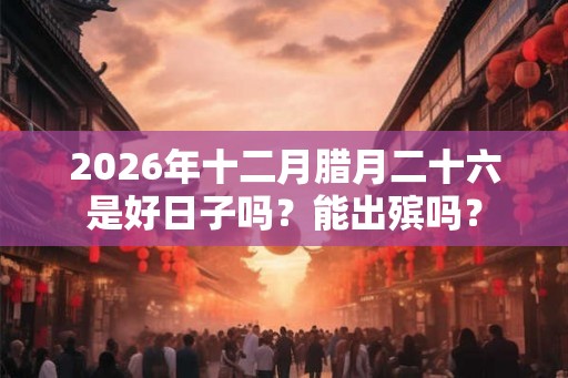 2026年十二月腊月二十六是好日子吗？能出殡吗？