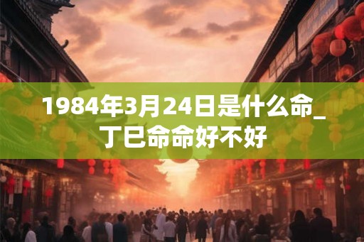 1984年3月24日是什么命_丁巳命命好不好