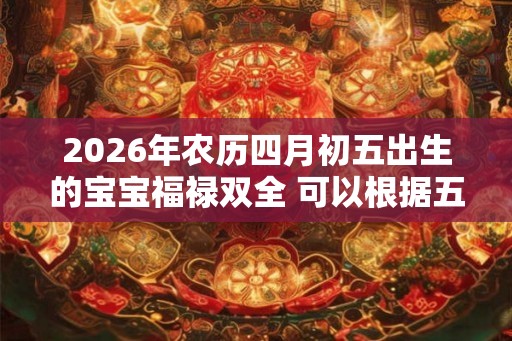 2026年农历四月初五出生的宝宝福禄双全 可以根据五行取名