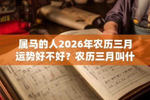 属马的人2026年农历三月运势好不好？农历三月叫什么月？