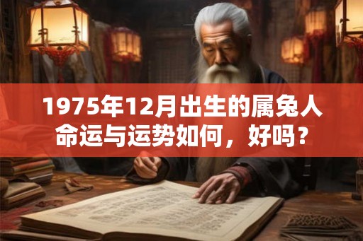 1975年12月出生的属兔人命运与运势如何,好吗? 1975年12月出生的属兔人命运与运势如何,好吗?