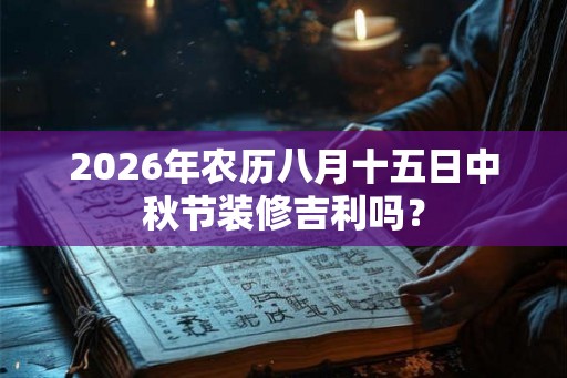2026年农历八月十五日中秋节装修吉利吗？