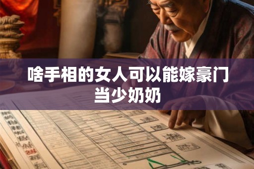啥手相的女人可以能嫁豪门当少奶奶