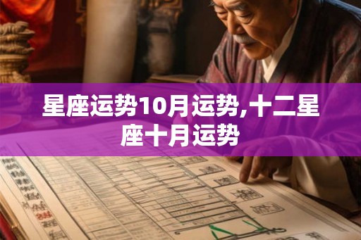 星座运势10月运势,十二星座十月运势
