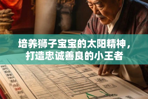 培养狮子宝宝的太阳精神，打造忠诚善良的小王者