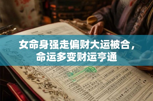 女命身强走偏财大运被合，命运多变财运亨通