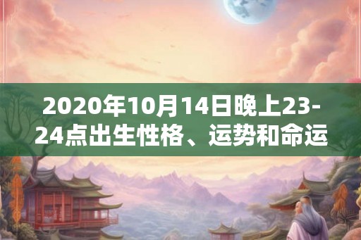 2020年10月14日晚上23-24点出生性格、运势和命运 2020年10月14日晚上23-24点出生性格、运势和命运