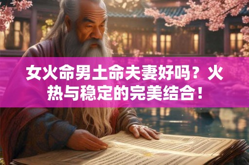 女火命男土命夫妻好吗?火热与稳定的完美结合! 女火命男土命夫妻好吗?火热与稳定的完美结合!