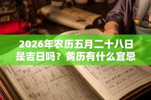 2026年农历五月二十八日是吉日吗?黄历有什么宜忌内容? 2026年农历五月二十八日是吉日吗?黄历有什么宜忌内容?