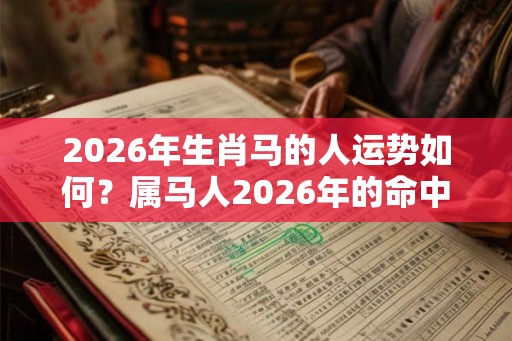 2026年生肖马的人运势如何？属马人2026年的命中吉星