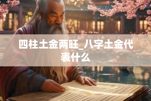 四柱土金两旺_八字土金代表什么