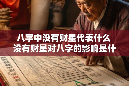 八字中没有财星代表什么 没有财星对八字的影响是什么