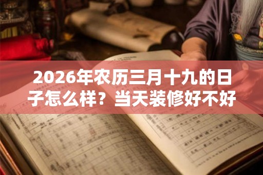 2026年农历三月十九的日子怎么样？当天装修好不好？