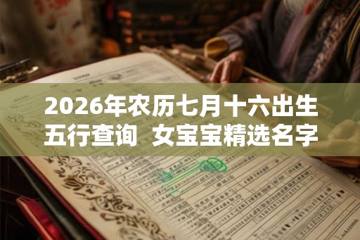 2026年农历七月十六出生五行查询  女宝宝精选名字