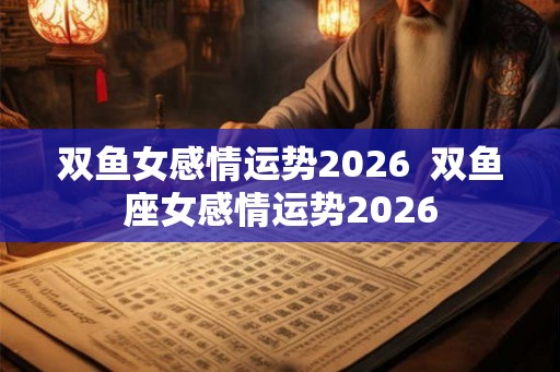 双鱼女感情运势2026 双鱼座女感情运势2026 双鱼女感情运势2026 双鱼座女感情运势2026