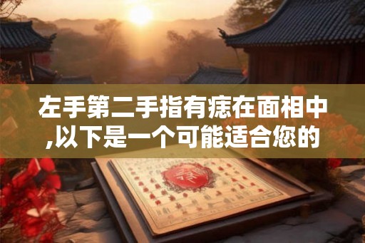 左手第二手指有痣在面相中,以下是一个可能适合您的和