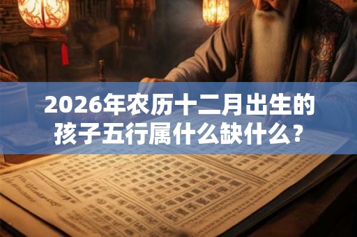 2026年农历十二月出生的孩子五行属什么缺什么？