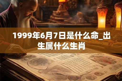 1999年6月7日是什么命_出生属什么生肖