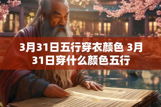 3月31日五行穿衣颜色 3月31日穿什么颜色五行