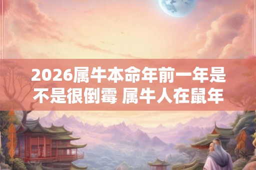 2026属牛本命年前一年是不是很倒霉 属牛人在鼠年里运势如何