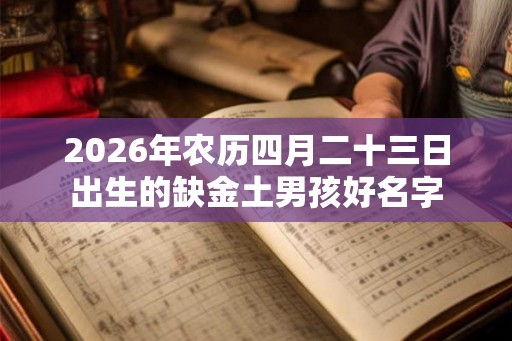 2026年农历四月二十三日出生的缺金土男孩好名字