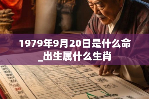 1979年9月20日是什么命_出生属什么生肖
