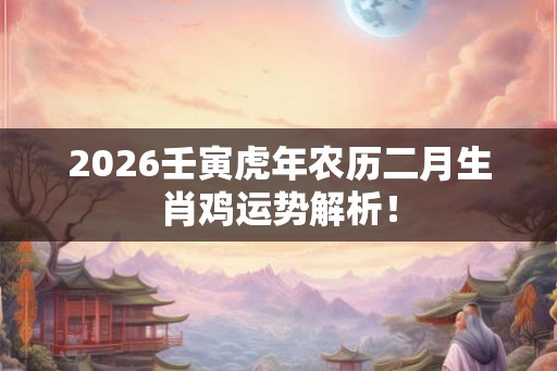 2026壬寅虎年农历二月生肖鸡运势解析！
