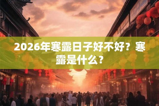 2026年寒露日子好不好？寒露是什么？