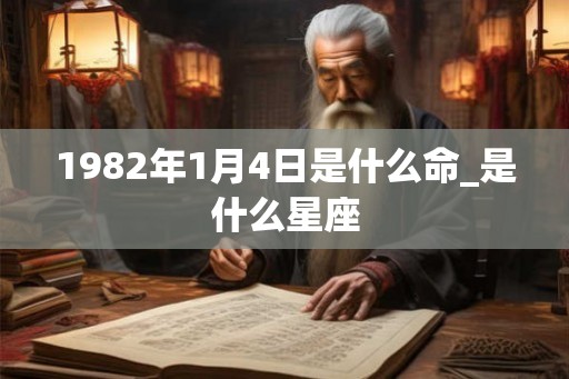 1982年1月4日是什么命_是什么星座