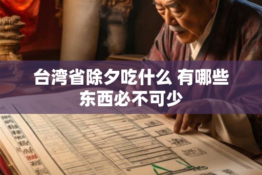 台湾省除夕吃什么 有哪些东西必不可少