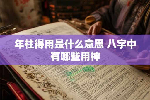 年柱得用是什么意思 八字中有哪些用神