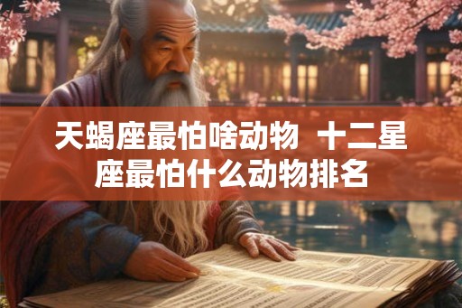 天蝎座最怕啥动物  十二星座最怕什么动物排名