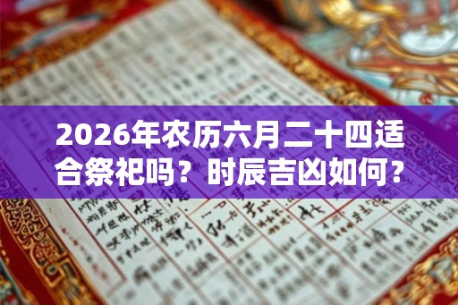 2026年农历六月二十四适合祭祀吗?时辰吉凶如何? 2026年农历六月二十四适合祭祀吗?时辰吉凶如何?
