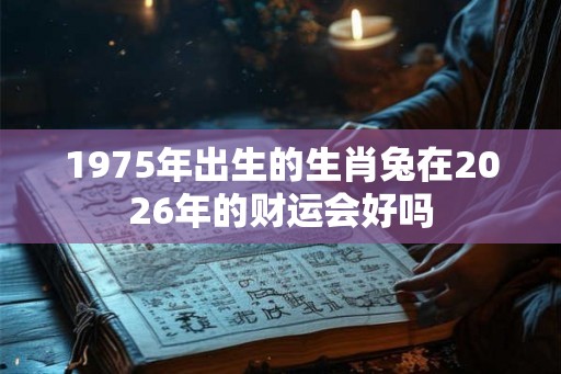 1975年出生的生肖兔在2026年的财运会好吗
