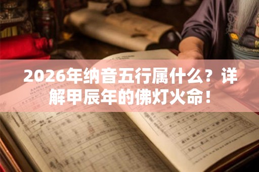 2026年纳音五行属什么？详解甲辰年的佛灯火命！