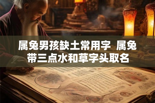 属兔男孩缺土常用字  属兔带三点水和草字头取名