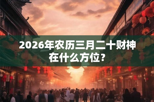 2026年农历三月二十财神在什么方位？